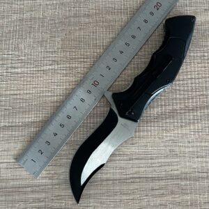 wholesale 8" Pocket Knife Bowie with Recurve Blade Folding Knife w/ Two Tone Blade