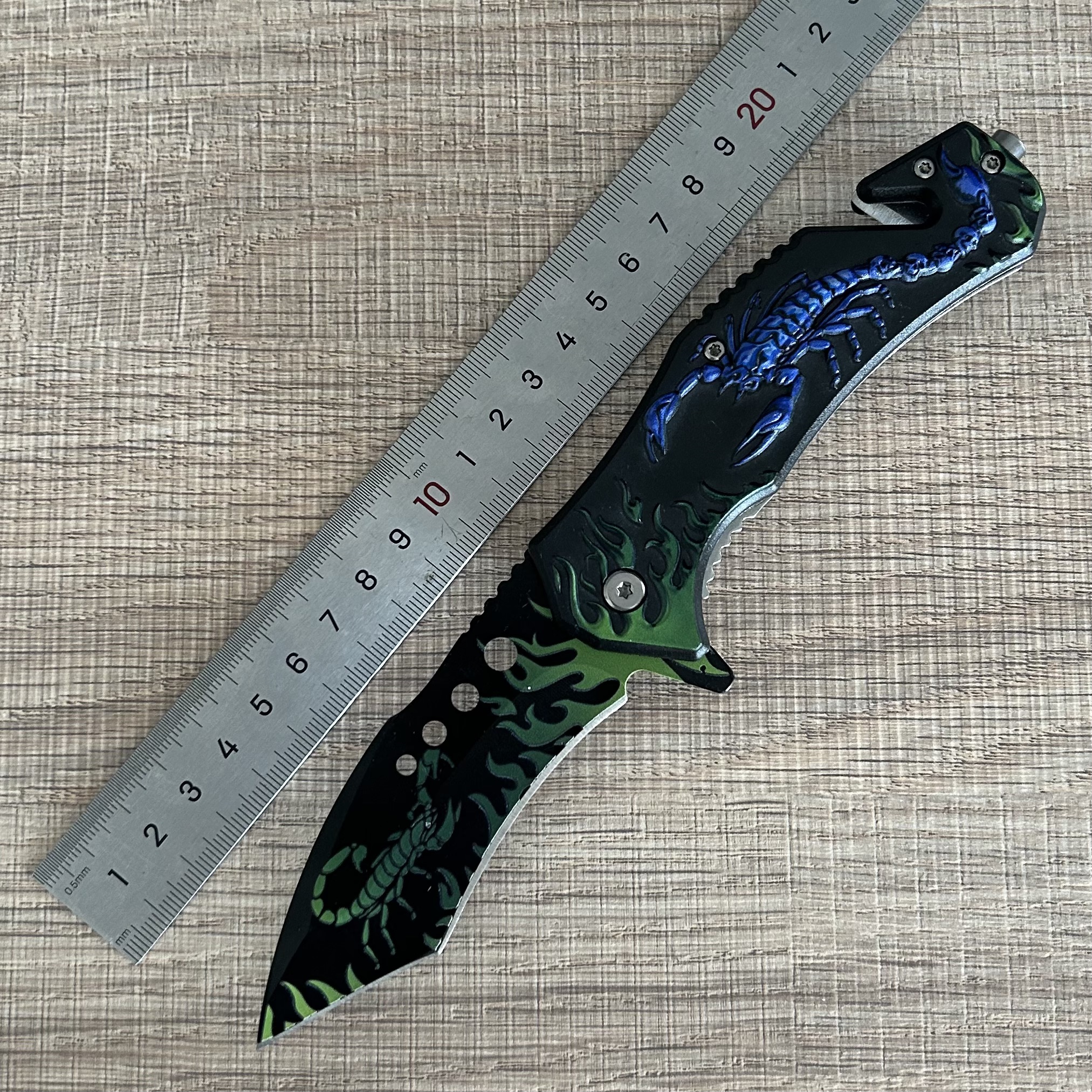 wholesale 8" Tactical Scorpion Spring Assisted Folding Blade Pocket Knife